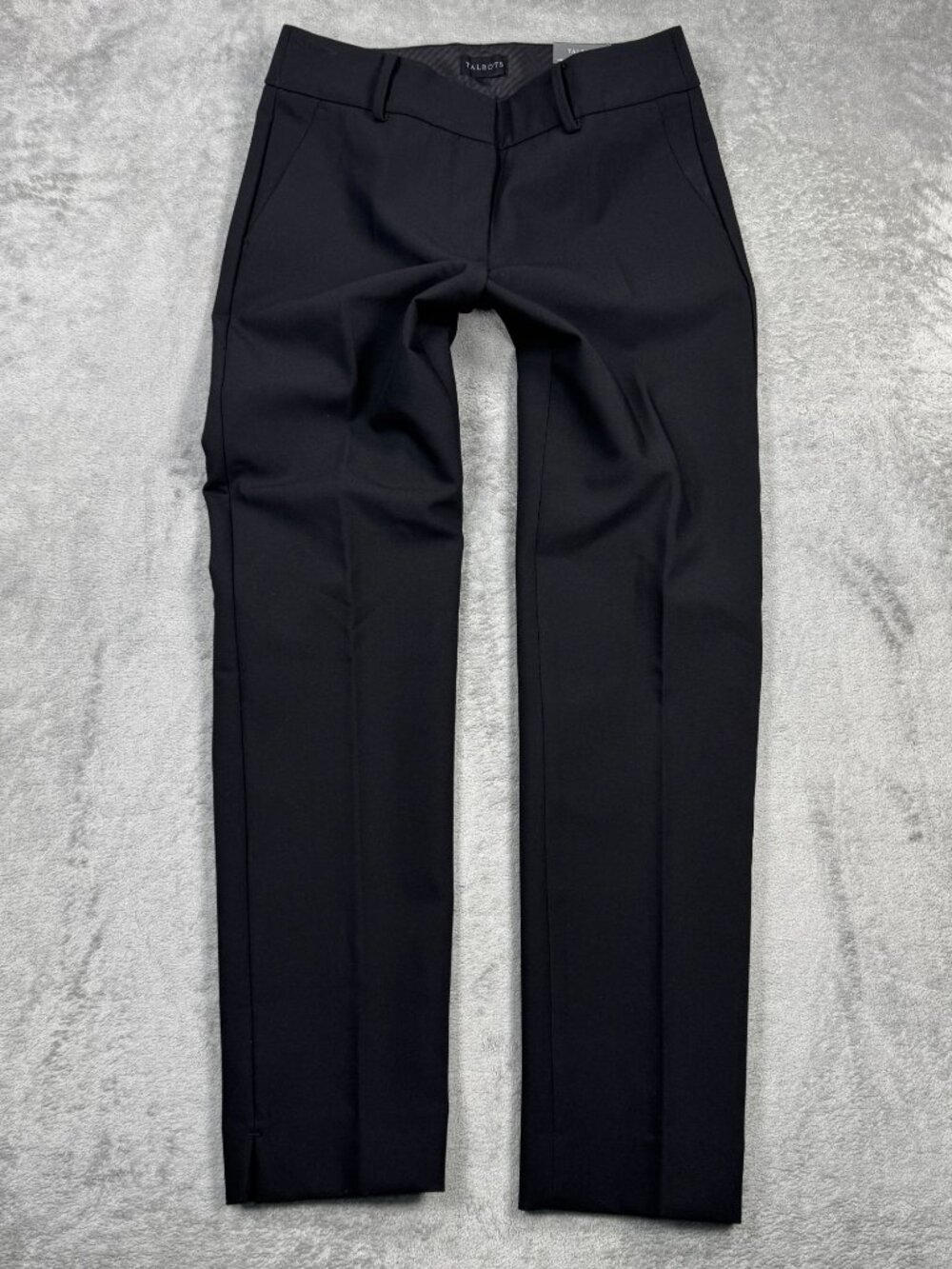 NWT Talbots Hampshire Ankle Pant Womens 2 Black Mid Rise Office Siren Stretch